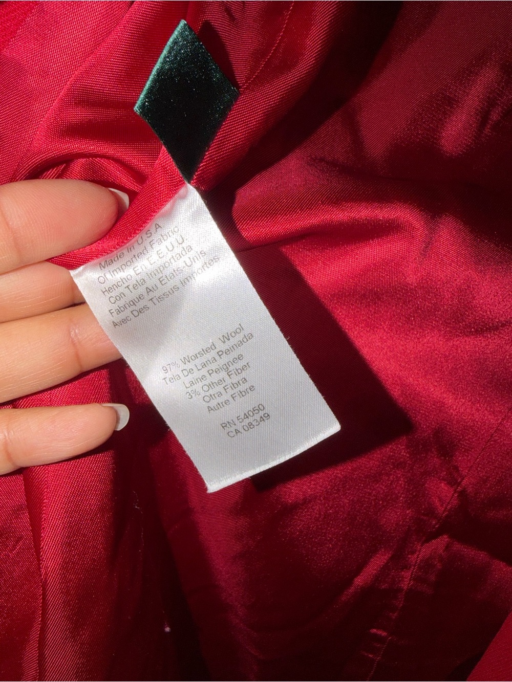 Lauren Ralph Lauren Red Crest Wool Blazer - Picture 7 of 7